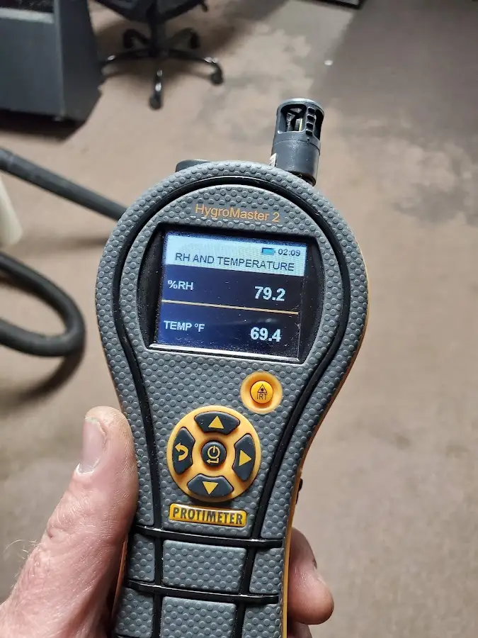 Moisture meter humidity assessment for Fire & Smoke Damage Restoration in Mack